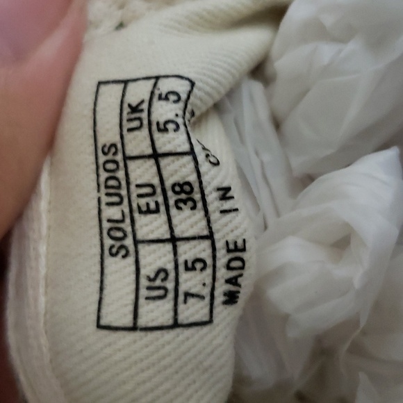 Soludos striped slip on platform espadrille flats, women's size 7.5 - Picture 8 of 8